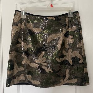 Camo Sequin Skirt